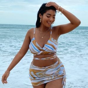 Plus size 3 piece Bikini